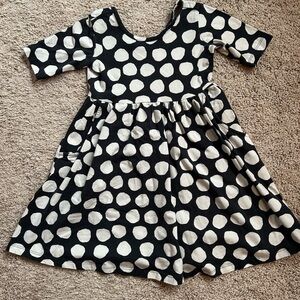 Hanna Andersson Black and White Polka Dot Dress